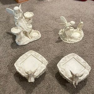 Partylite candle holder fairy set